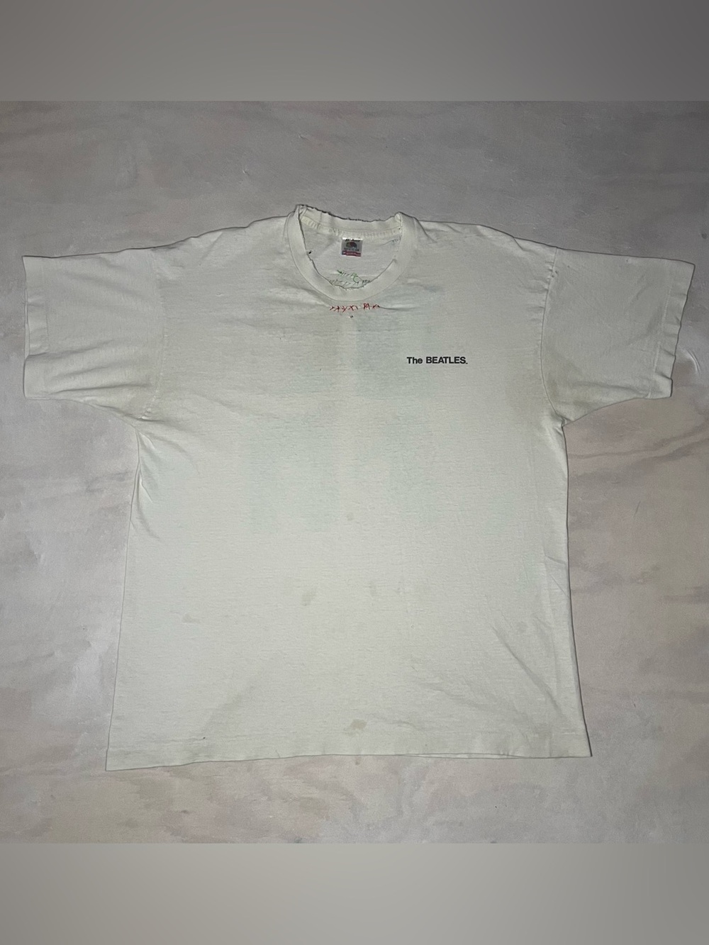 Vintage 90s The Beatles T Shirt XL Single Stitch Thrashed Distressed Apple Corps